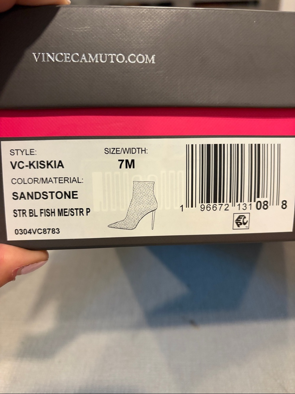 Vince Camuto Rhinestone Fishnet Pointy Toe Bootie - Picture 12 of 12